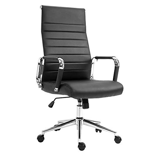 SVITA Office Comfort Bürostuhl Drehstuhl Chefsessel Schreibtischstuhl Kunstleder Schwarz von SVITA