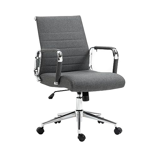 SVITA Office Comfort Bürostuhl Schreibtischstuhl Drehstuhl Chefsessel Stoffbezug Dunkelgrau von SVITA
