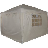 Pago Gartenpavillon Partyzelt Pavillon faltbar Pop-Up Gartenzelt mit Fenster Beige - Svita von SVITA