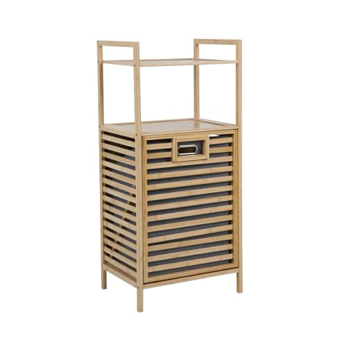 SVITA PUVI 2in1 Badregal mit Wäschekorb Wäschesack Badezimmerregal Wäscheschrank stehend für Schmutzwäsche Holz Bambus SVITA PUVI 2in1 Badregal mit Wäschekorb Wäschesack Badezimmerregal Wäscheschrank stehend für Schmutzwäsche Holz Bambus von SVITA