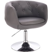 SVITA Panama Retro Loungestuhl Cocktailsessel Grau Kunstleder Tellerfuß Barstuhl SVITA Panama Retro Loungestuhl Cocktailsessel Grau Kunstleder Tellerfuß Barstuhl von SVITA
