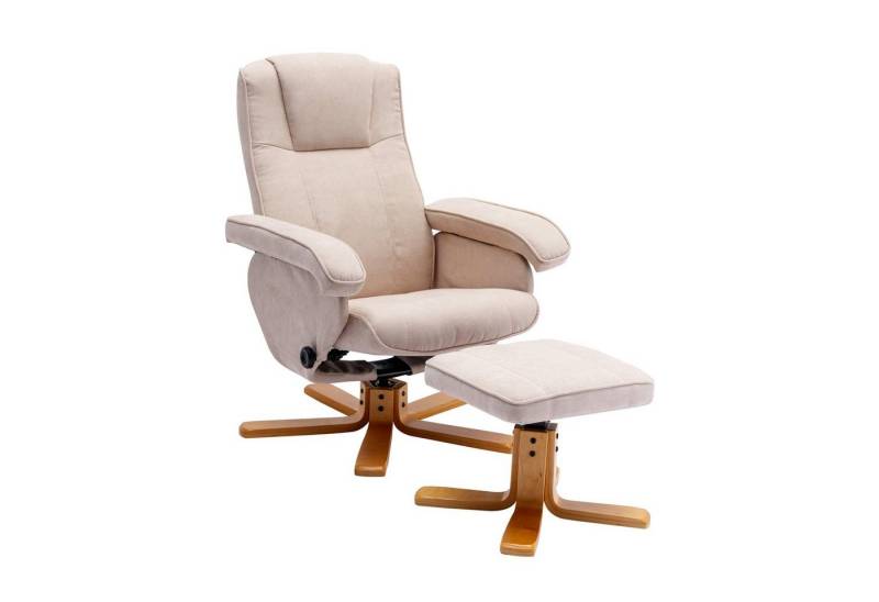 SVITA Relaxsessel CHARLES (Set, 2-St., Relaxsessel mit Hocker), 360° drehbar,mit Fußablage,Wippmechanismus,bequem gepolstert von SVITA