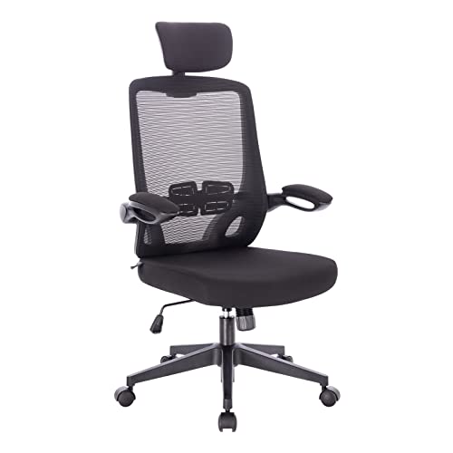 SVITA SAM Bürostuhl Schreibtischstuhl ergonomisch verstellbar mit Rollen Schwarz von SVITA