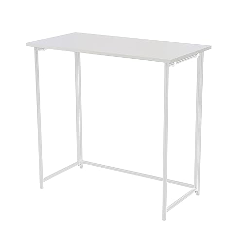 SVITA Schreibtisch Klappbar Schmal Platzsparend Mehrzweck-Computertisch 80x40x76cm Weiß von SVITA