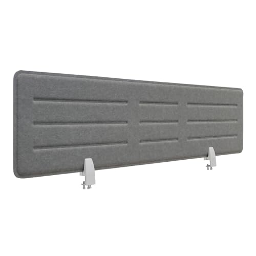 SVITA Schreibtisch Sichtschutz Trennwand 138x34 cm (BxH) Büro Office Tischtrennwand Akustikschutz Klemmbefestigung zum Aufstellen Grau von SVITA