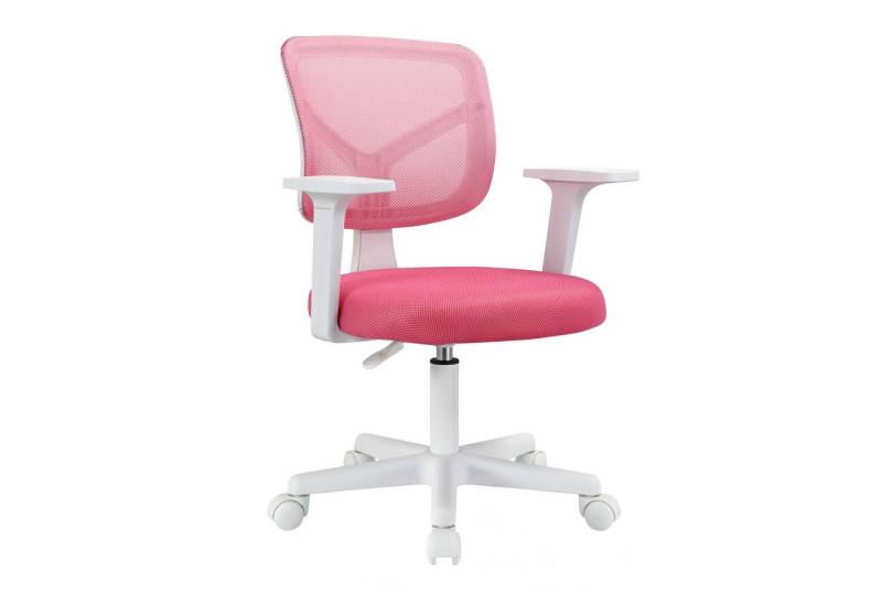 SVITA Schreibtischstuhl JOY, Kinderstuhl, höhenverstellbar, 5 Rollen, Armlehnen, Pink von SVITA