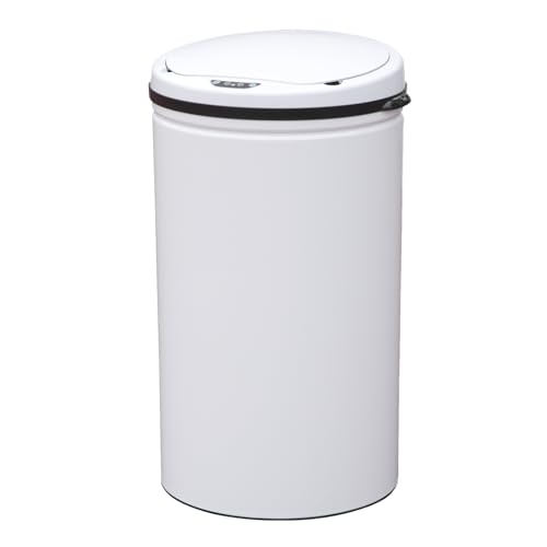 SVITA Sensor-Mülleimer 30L Stahl Mülleimer mit Sensor Elektrischer Abfalleimer Küche Automatik Mülleimer mit Sensor Weiß von SVITA