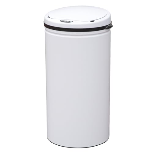 SVITA Sensor-Mülleimer 42L Stahl Mülleimer mit Sensor Elektrischer Abfalleimer Küche Automatik Mülleimer Weiß von SVITA