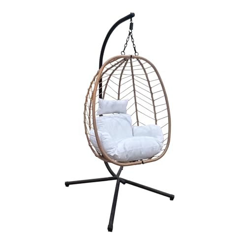 SVITA Shelly Hängesessel mit Gestell Loungesessel Hängesitz Hängestuhl klappbar Hängekorb Hängeschaukel Outdoorsessel SVITA Shelly Hängesessel mit Gestell Loungesessel Hängesitz Hängestuhl klappbar Hängekorb Hängeschaukel Outdoorsessel von SVITA