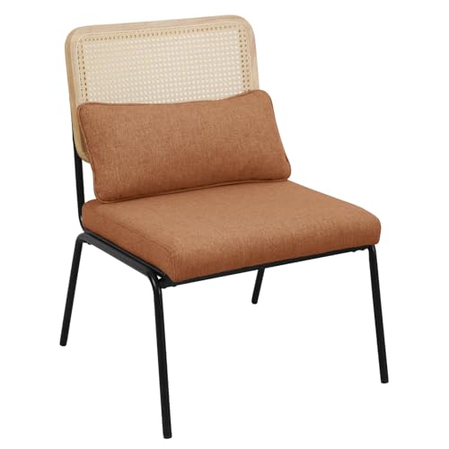 SVITA Svea Loungesessel Rattansessel Retrosessel Holz Rattan Indoor Vintage skandinavisch modern Wohnzimmer Lesezimmer Wartezimmer Braun von SVITA