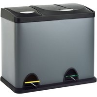 SVITA TC2Combo26 Mülleimer Trenneimer Abfalleimer Grau Papierkorb (8l + 18l) von SVITA