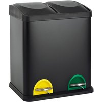 SVITA TC2X15 Mülleimer 30L 2x15 Treteimer Papierkorb Mülltrennung Stahl Schwarz SVITA TC2X15 Mülleimer 30L 2x15 Treteimer Papierkorb Mülltrennung Stahl Schwarz von SVITA