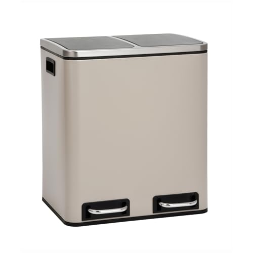 SVITA TM2X15 Treteimer 30 Liter Abfalleimer Inneneimer Mülleimer Design Mülltrennung Papierkorb Küchen-Ordnung Trennsystem Softclose-Deckel Pulverbeschichteter Stahl Taupe SVITA TM2X15 Treteimer 30 Liter Abfalleimer Inneneimer Mülleimer Design Mülltrennung Papierkorb Küchen-Ordnung Trennsystem Softclose-Deckel Pulverbeschichteter Stahl Taupe von SVITA