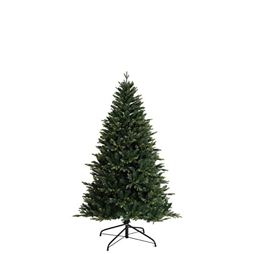 SVITA Künstlicher Weihnachtsbaum 150cm klappbar mit 488 Zweig-Spitzen inkl. Metall Ständer Christbaum Tannenbaum Schnellaufbau Klappsystem Spritzguss-Nadeln von SVITA