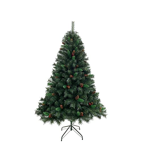 SVITA Künstlicher Weihnachtsbaum 180cm klappbar mit 661 Zweig-Spitzen inkl. Metall Ständer Christbaum Tannenbaum Schnellaufbau Klappsystem Luvi-Nadeln von SVITA