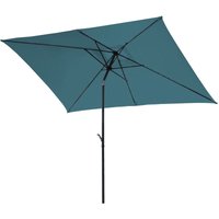 Sonnenschirm 3x2m Balkonschirm rechteckig mit Sonnenschutz Matt Petrol - Svita von SVITA