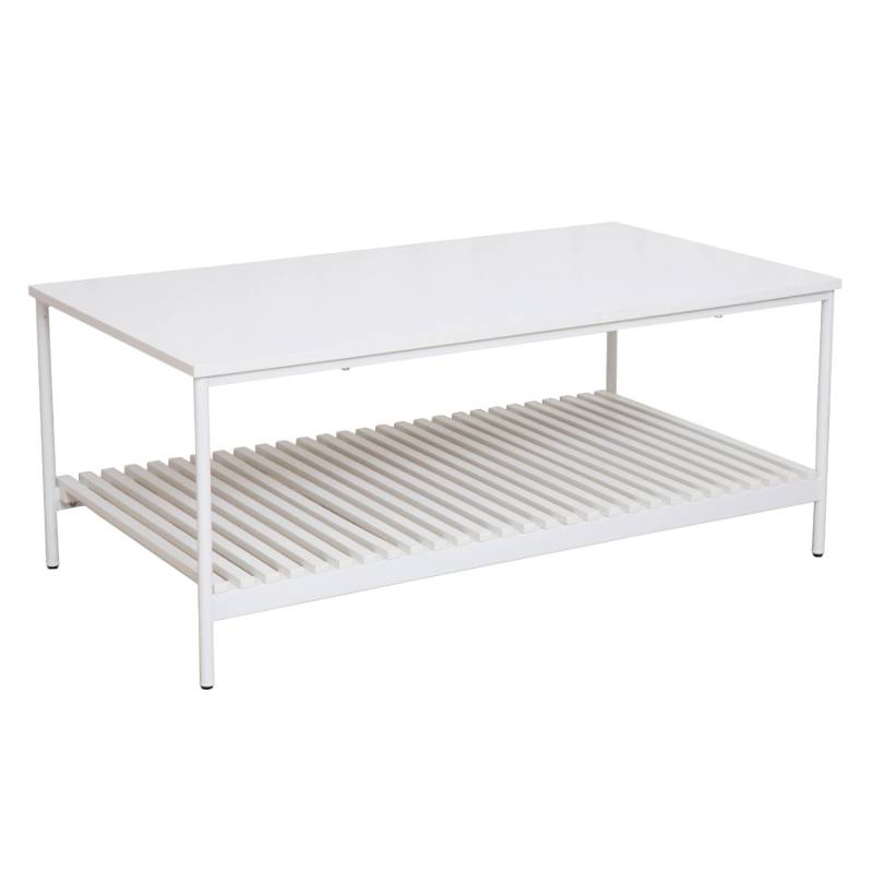Svita Amal Couchtisch Mit Ablachefach Rechteckig Holz Coffetable Wohnzimmertisch Weiß von SVITA