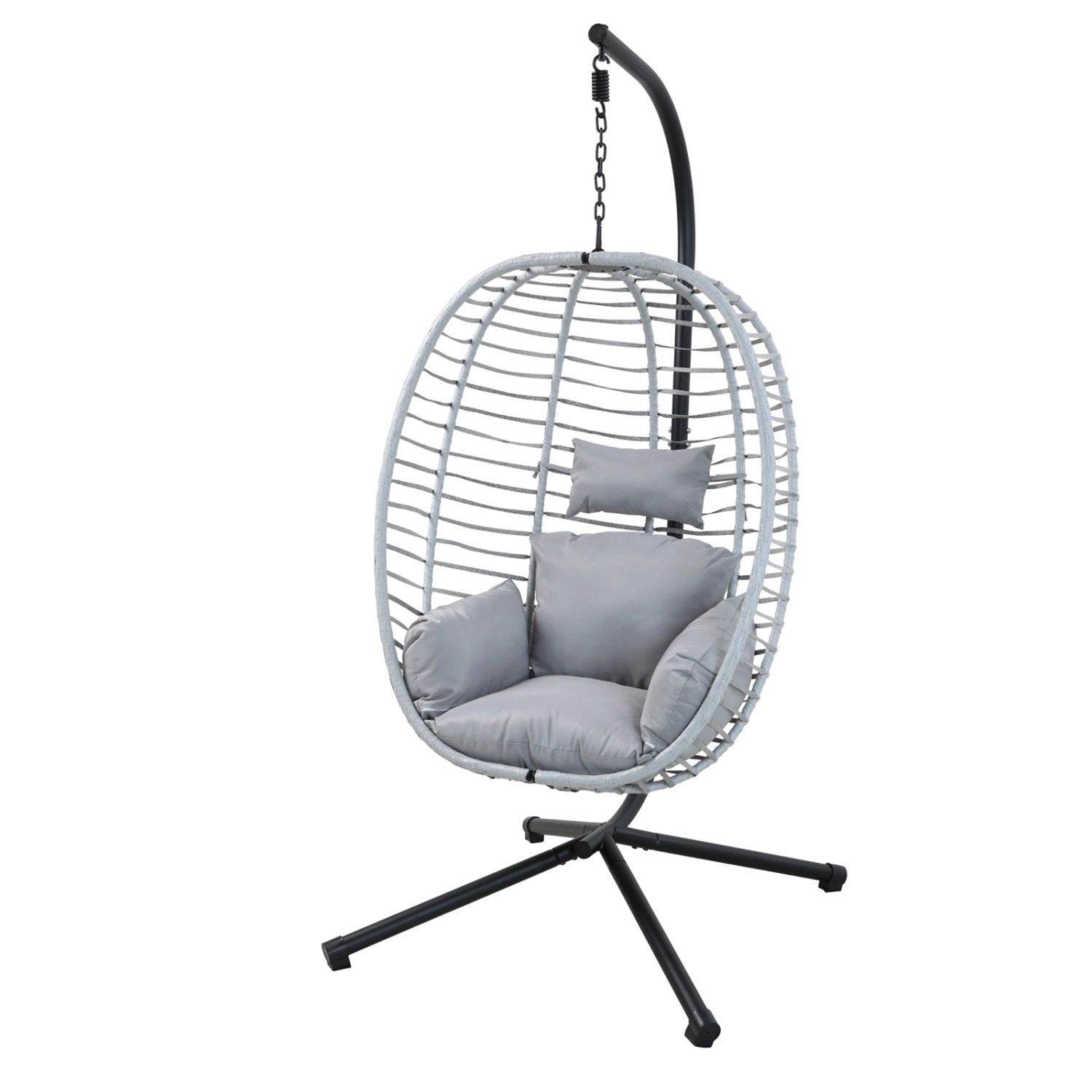 Svita Belly Hängesessel Mit Gestell Klappbar Hängestuhl Hängesitz Hängekorb Grau Svita Belly Hängesessel Mit Gestell Klappbar Hängestuhl Hängesitz Hängekorb Grau von SVITA