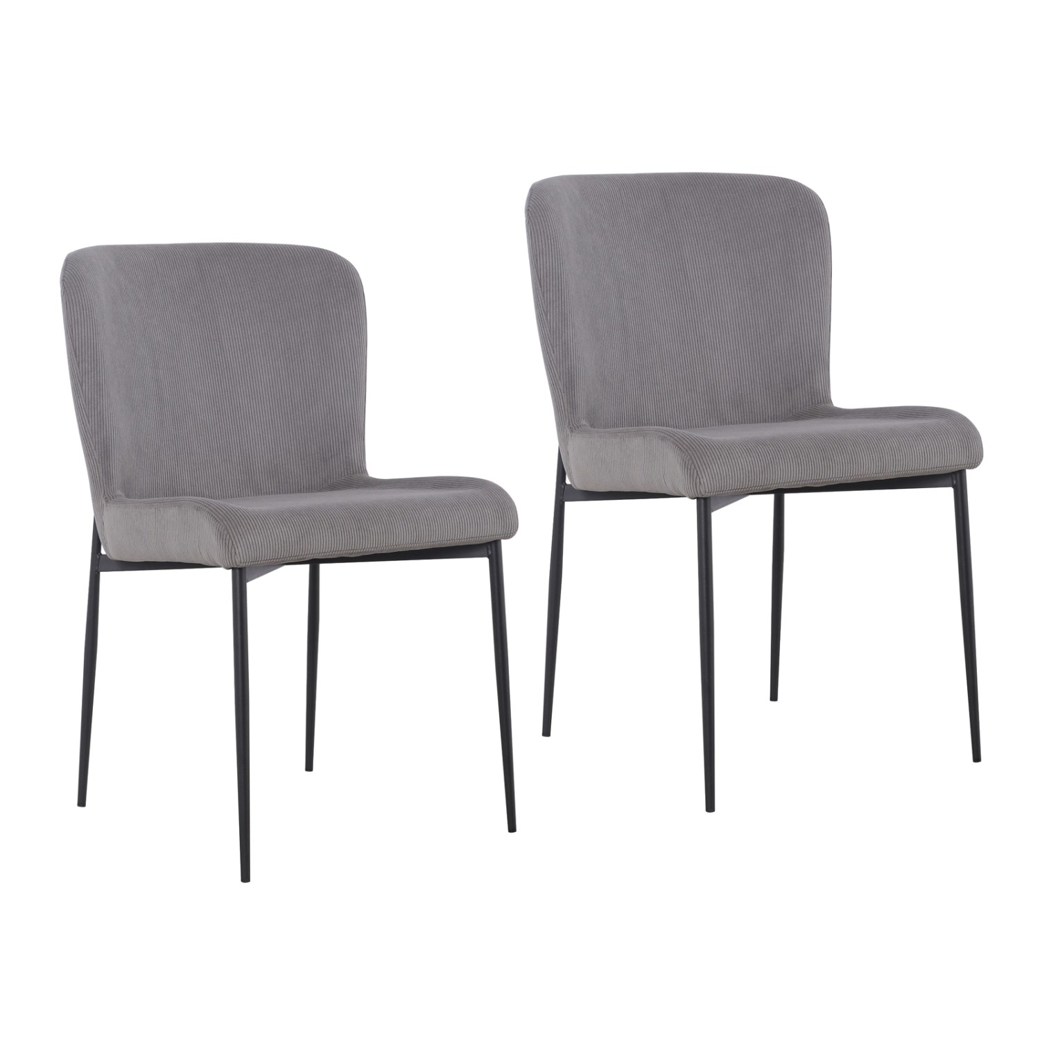 Svita Freddie Esszimmerstuhl 2er Set Cordbezug Polsterstuhl Esszimmer Küchenstuhl Bequem Metallbeine Grau Svita Freddie Esszimmerstuhl 2er Set Cordbezug Polsterstuhl Esszimmer Küchenstuhl Bequem Metallbeine Grau von SVITA