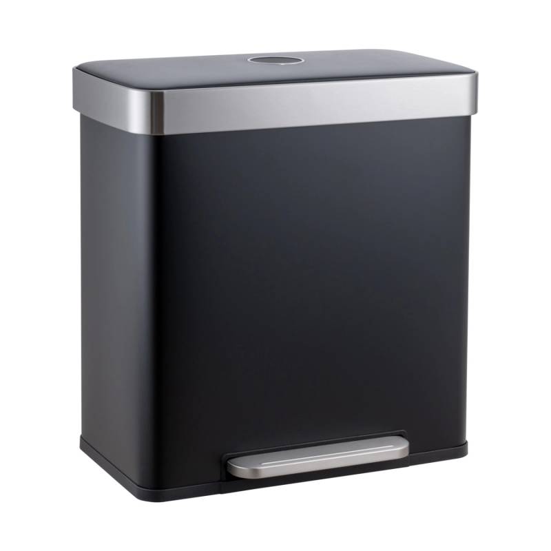 Svita LT2X30 Mülleimer 60l Treteimer 2 Fächer Mit Deckel Schwarz Svita LT2X30 Mülleimer 60l Treteimer 2 Fächer Mit Deckel Schwarz von SVITA