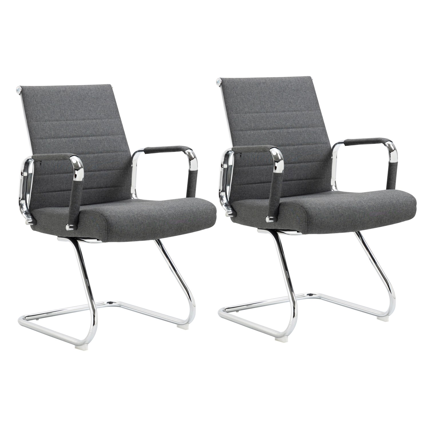 Svita Office Comfort 2er Set Besucherstuhl Freischwinger Mit Armlehne LB Stoff Dunkelgrau Svita Office Comfort 2er Set Besucherstuhl Freischwinger Mit Armlehne LB Stoff Dunkelgrau von SVITA
