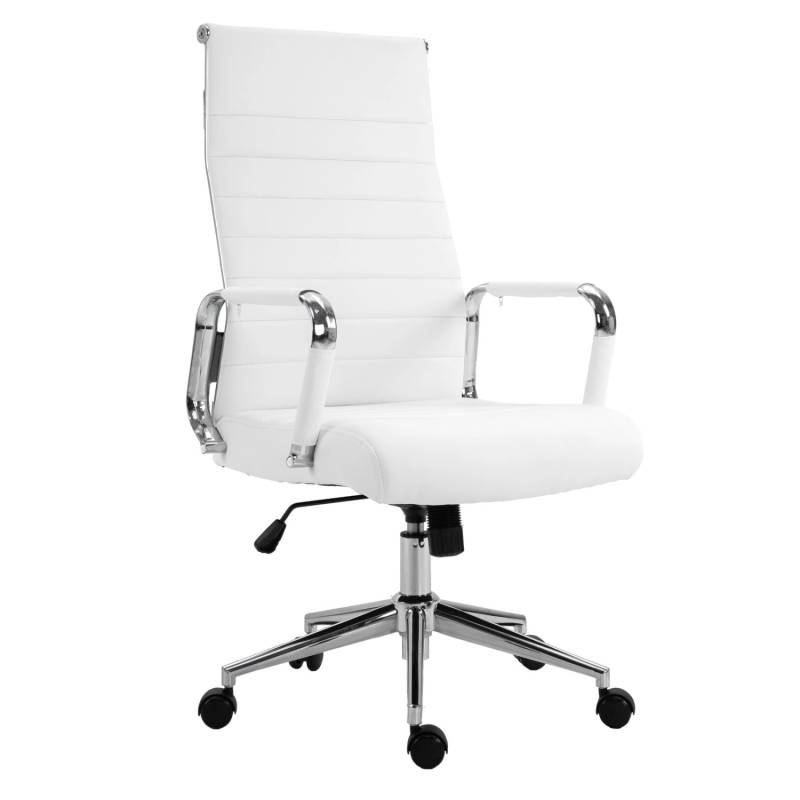 Svita Office Comfort Bürostuhl Schreibtischstuhl Drehstuhl Hohe Rückenlehne Kunstleder Weiß Svita Office Comfort Bürostuhl Schreibtischstuhl Drehstuhl Hohe Rückenlehne Kunstleder Weiß von SVITA