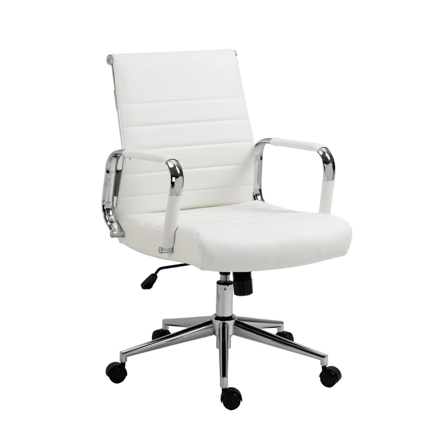 Svita Office Comfort Bürostuhl Schreibtischstuhl Drehstuhl Niedrige Rückenlehne Kunstleder Weiß Svita Office Comfort Bürostuhl Schreibtischstuhl Drehstuhl Niedrige Rückenlehne Kunstleder Weiß von SVITA