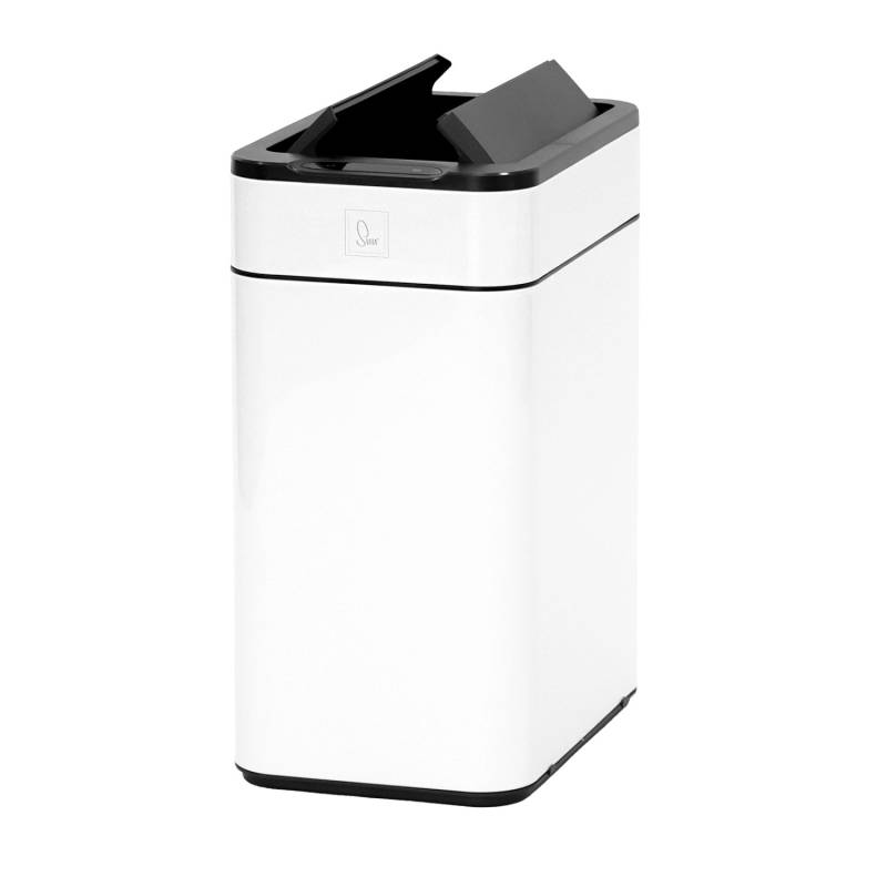 Svita SE50L Mülleimer Mit Sensor Butterfly Deckel Sensormülleimer Pulverbeschichteter Stahl Weiß von SVITA
