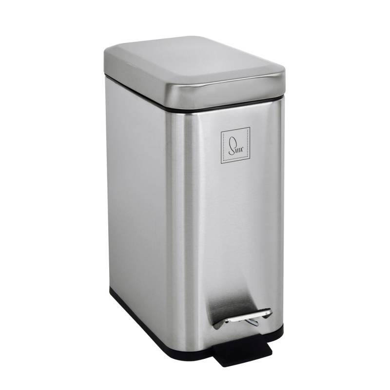 Svita STM5 Mülleimer Treteimer 5L Inklusive Inneneimer Softclose-Deckel Silber von SVITA