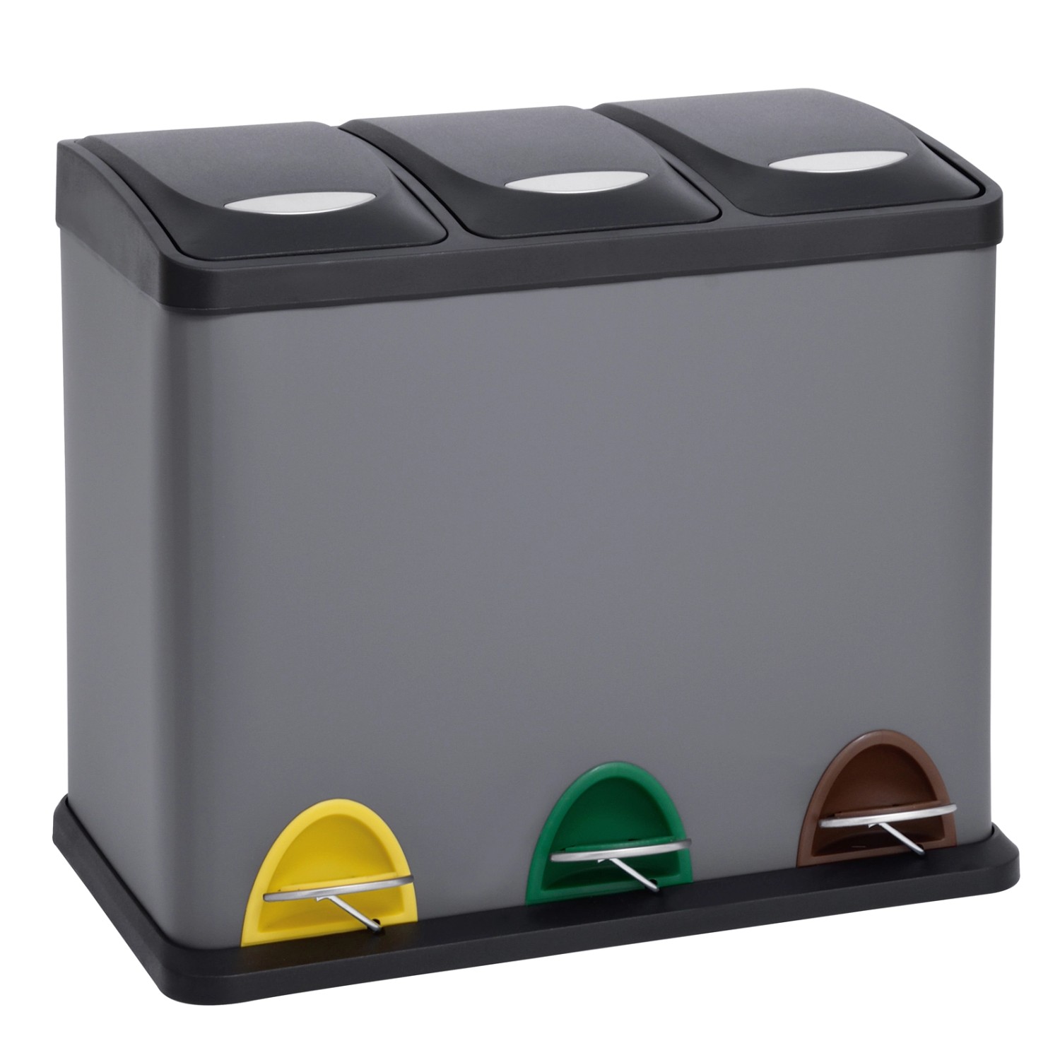 Svita TC3X8 24 L Treteimer Abfalleimer Mülleimer Pulverbeschichteter Stahl Grau Svita TC3X8 24 L Treteimer Abfalleimer Mülleimer Pulverbeschichteter Stahl Grau von SVITA