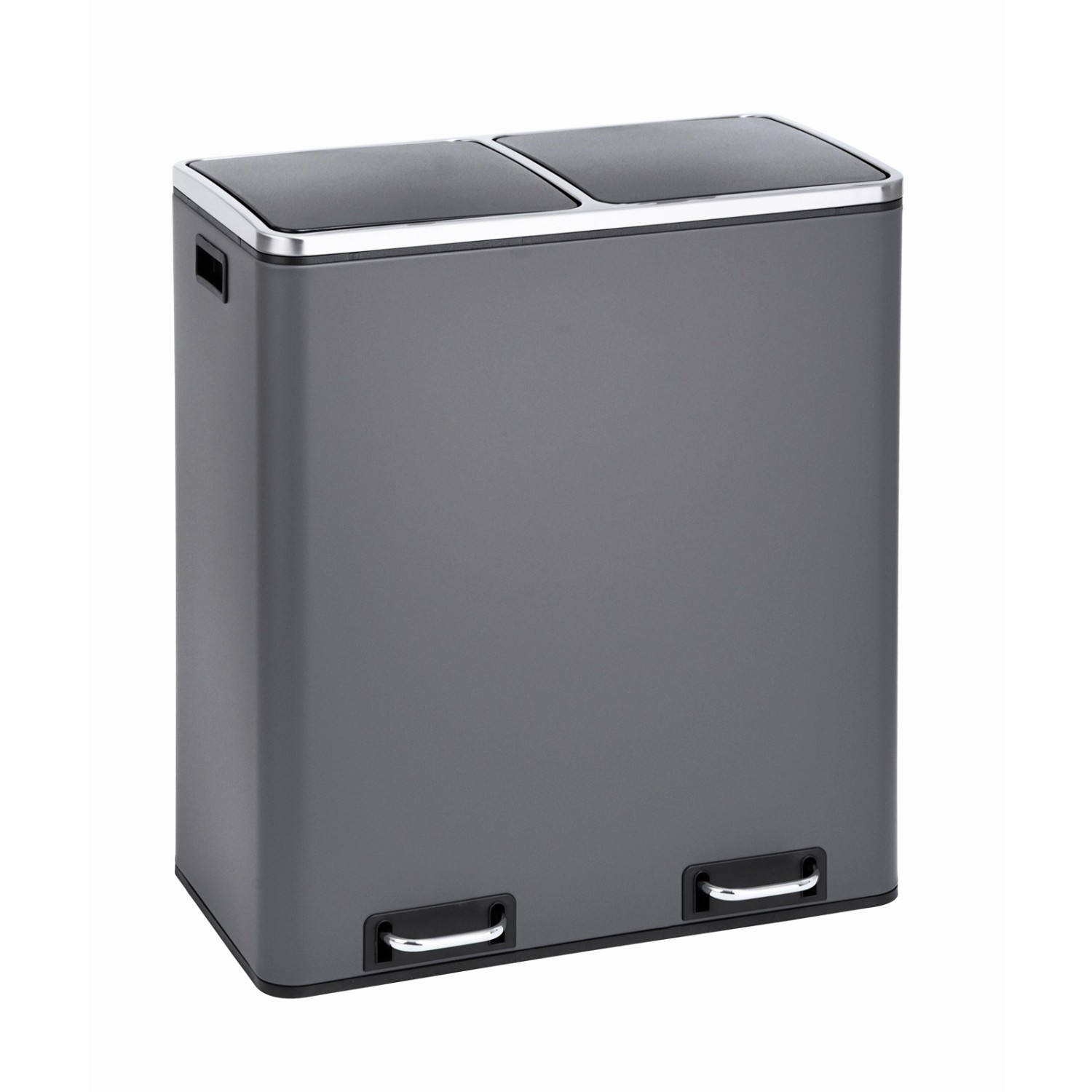 Svita TM2X30 Treteimer 60 Liter Abfalleimer Mülleimer Design Mülltrennung Papierkorb Küchen-Ordnung Trennsystem Grau Svita TM2X30 Treteimer 60 Liter Abfalleimer Mülleimer Design Mülltrennung Papierkorb Küchen-Ordnung Trennsystem Grau von SVITA