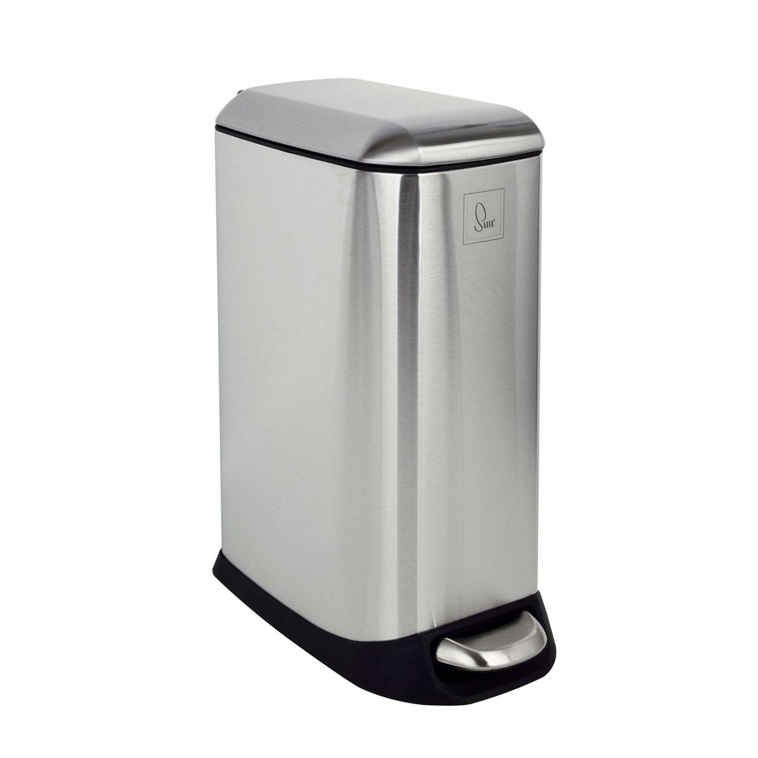 Svita TS12 Mülleimer Treteimer Abfalleimer 12l Mit Inneneimer Pedal Silber Svita TS12 Mülleimer Treteimer Abfalleimer 12l Mit Inneneimer Pedal Silber von SVITA