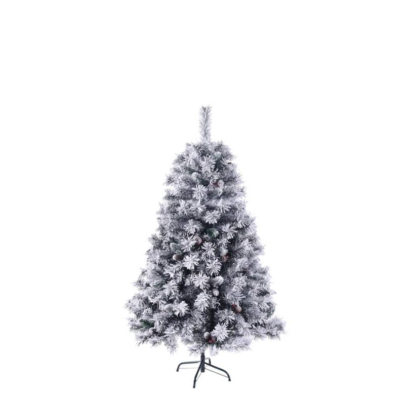 Svita Weihnachtsbaum Künstlich Schnee Mit Tannenzapfen Und Beeren 371 Zweig-Spitzen Inkl. Ständer Luvi-Nadeln 150cm von SVITA
