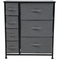 Ari Metall-Regal mit Stoffschubladen Aufbewahrungsschrank Sideboard Schwarz/Grau - Svita von SVITA