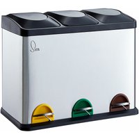 Svita - TC3X15 Mülleimer Papierkorb Edelstahl Treteimer Abfalleimer Recycling 45L Svita - TC3X15 Mülleimer Papierkorb Edelstahl Treteimer Abfalleimer Recycling 45L von SVITA