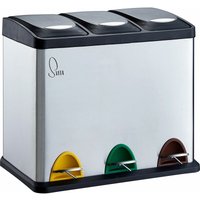 SVITA TC3X8 24 L Treteimer Abfalleimer Mülleimer Mülltrennung Edelstahl Silber SVITA TC3X8 24 L Treteimer Abfalleimer Mülleimer Mülltrennung Edelstahl Silber von SVITA