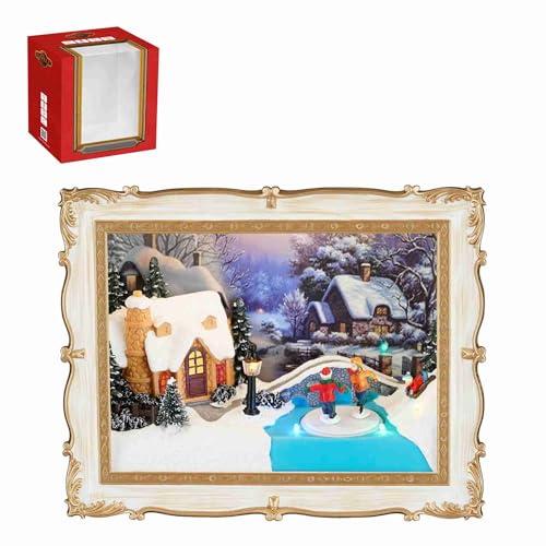 Luville Weihnachtsdorf Rahmen Winter - 24x10x20 cm - Polystyrol - Braun von SVJ
