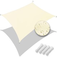 Ineasicer Sonnensegel, wasserdicht, rechteckig, 95 % UV-Schutz, strapazierfähiges und atmungsaktives Polyester, für Gartenterrasse, mit Seil, 3 x 5 von SVKBJROY