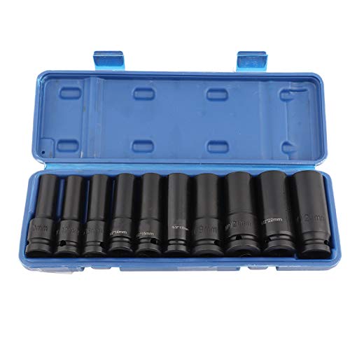 10pcs Impact Socket Set Heavy -Duty -Chrom -Molybdän -Stahl 1/2 -Zoll -Antrieb von SVKMuuiYG