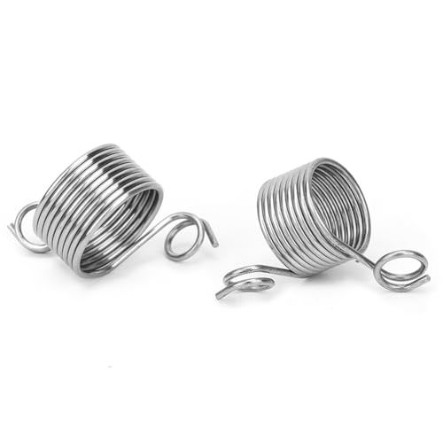 Anleitung zum Stricken, Fingerhut, 2-teilig, 2 Größen, Edelstahl, gewickelt, Fingerhut, Fingerring für Bastelzubehör, Werkzeug von SVKMuuiYG