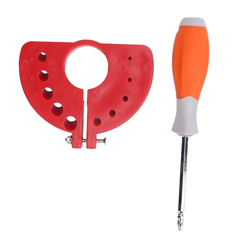Multi -Size -Bohrerbitscharfschärfer, Abs Tragbarer Durchmesser 3 4 5 6 7 8 9 10 11 12 Bohrbitbefestigung mit Schraubenfahrer für Winkel (Rot) von SVKMuuiYG