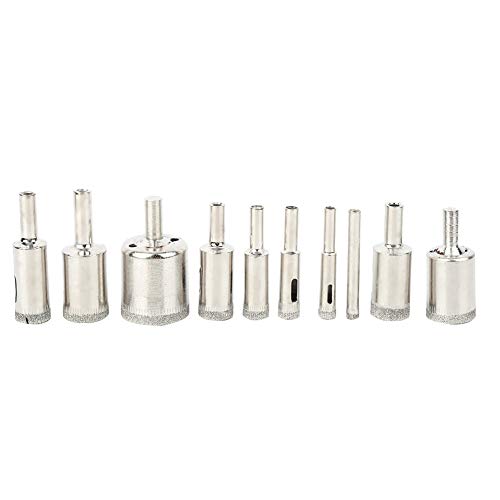 SVKMUUIYG 10 Stück Diamant-Bohrsäge-Bit, 6 bis 30 mm, Hohlbohr-Bits, Diamant-Bits für Lochsäge, geeignet zum Öffnen von Löchern im Glas SVKMUUIYG 10 Stück Diamant-Bohrsäge-Bit, 6 bis 30 mm, Hohlbohr-Bits, Diamant-Bits für Lochsäge, geeignet zum Öffnen von Löchern im Glas von SVKMuuiYG