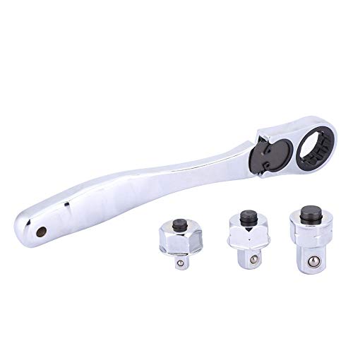 SVKMuuiYG Ratschenschlüssel, 2 -Wege -Handreparaturwerkzeug mit 3pcs -Sockeladaptern für die Garagenworkshop von SVKMuuiYG