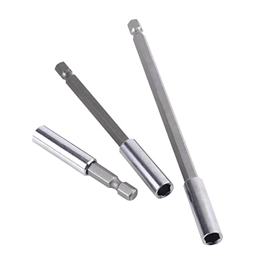 Svkmuuiyg 3 Stück Magnetbithalterset, 1/4 Magnetisch Hex Shank -Schraubendreher -Bohrer -Streckerhalter 60/100/150 mm für elektrische Bohrerschraubendreher von SVKMuuiYG