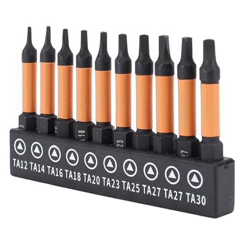 Svkmuuiyg -Dreiecksschraubendreher -Set, 10 pcs50mm Länge 1/4 Zoll Sechskant Shank S2 Legierung Stahl Magnetische Dreieckbohrmaschine Svkmuuiyg -Dreiecksschraubendreher -Set, 10 pcs50mm Länge 1/4 Zoll Sechskant Shank S2 Legierung Stahl Magnetische Dreieckbohrmaschine von SVKMuuiYG