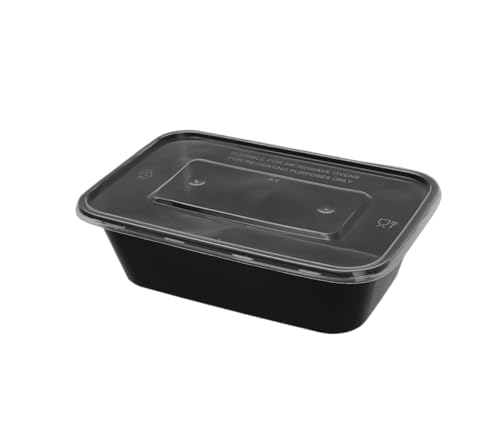 SVKVBNLNGK 10/30 Stück Einweg-Lebensmittelbehälter aus schwarzem Kunststoff for Salate, Sandwiches, Lunchboxen for Deckel, Aufbewahrungsboxen for die Küche zu Hause, Kühlschrank Lunch-Box(650ml,50pcs) SVKVBNLNGK 10/30 Stück Einweg-Lebensmittelbehälter aus schwarzem Kunststoff for Salate, Sandwiches, Lunchboxen for Deckel, Aufbewahrungsboxen for die Küche zu Hause, Kühlschrank Lunch-Box(650ml,50pcs) von SVKVBNLNGK