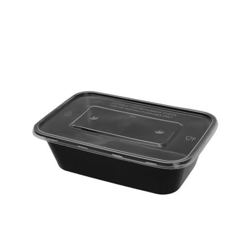 SVKVBNLNGK 10/30 Stück schwarze Einweg-Lebensmittelboxen, Obstsalatbehälter for Deckel, Sandwiches, Lunchbox for Mitnehmen, auslaufsichere Aufbewahrungsbox for den Kühlschrank Lunch-Box(650ml,20Pack) von SVKVBNLNGK