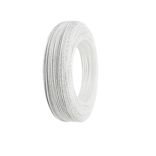 SVKVBNLNGK 10M UL1332 PTFE-Draht 300V FEP-isoliertes 30 28 26 24 22 20 18 16 AWG verzinntes Kupferkabel for 3D-Drucker Draht(White,10 METERS_18AWG) von SVKVBNLNGK