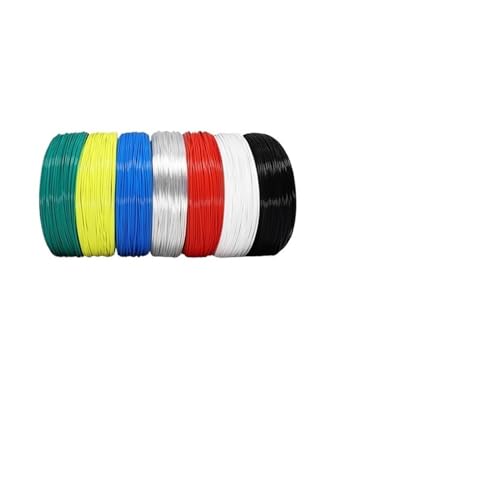 SVKVBNLNGK 10M versilberter PTFE-Draht FEP-isoliert, mehrere Farben, 30 AWG – 20, DIY-OFC-Kupferkabel for 3D-Drucker Draht(Grey,10 METERS_24AWG 1.1MM SQ0.2) von SVKVBNLNGK