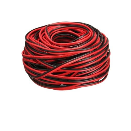 SVKVBNLNGK 12-V-Elektrokabel, rot-schwarz, Anschlusskabel, Gleichstromkabel, LED-Streifen, Verlängerungskabel, UL2468, Litzendraht for Bandlampen, Bandbeleuchtung Draht(10 m,16AWG) von SVKVBNLNGK